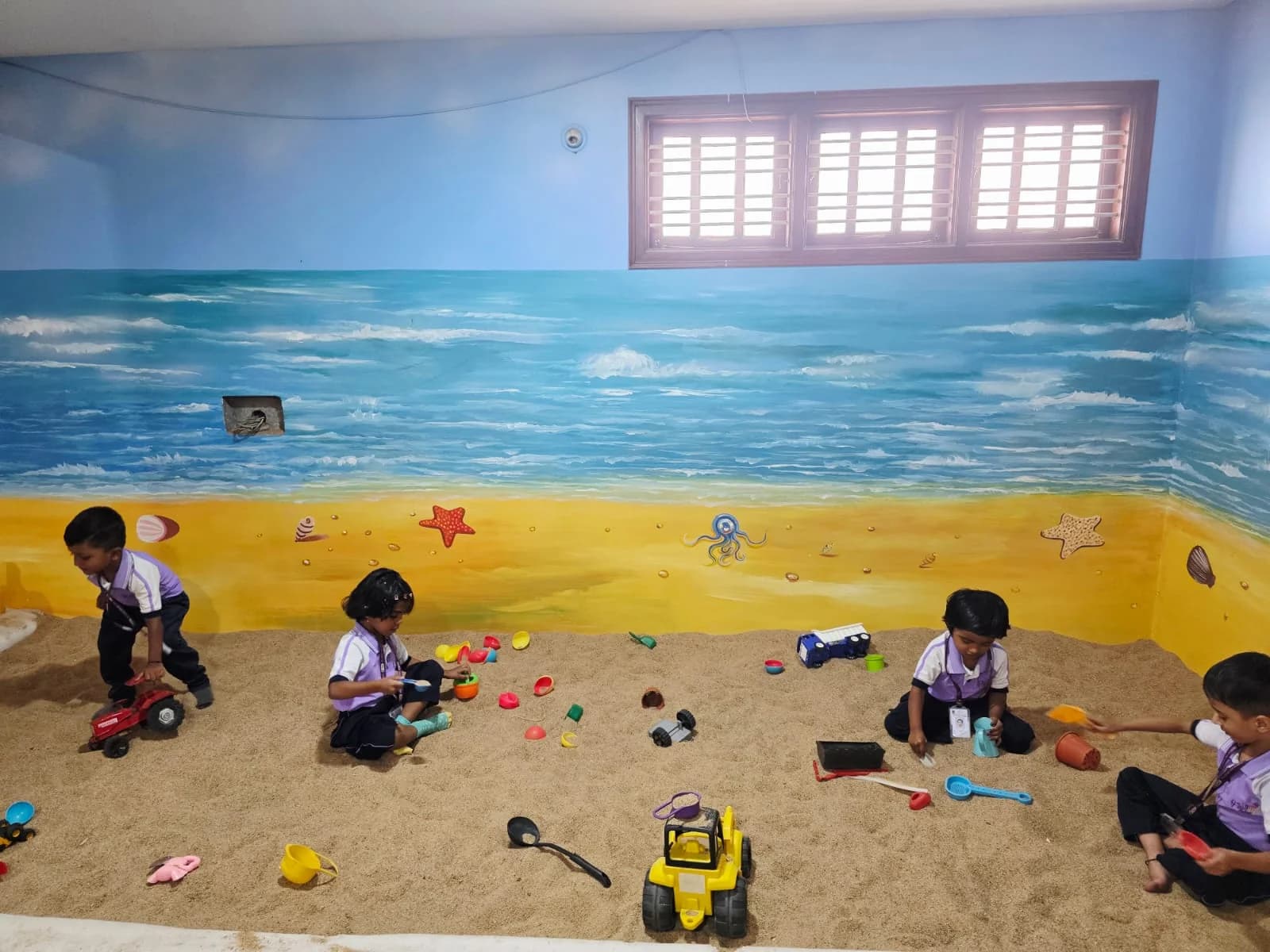 Sand pit playtime