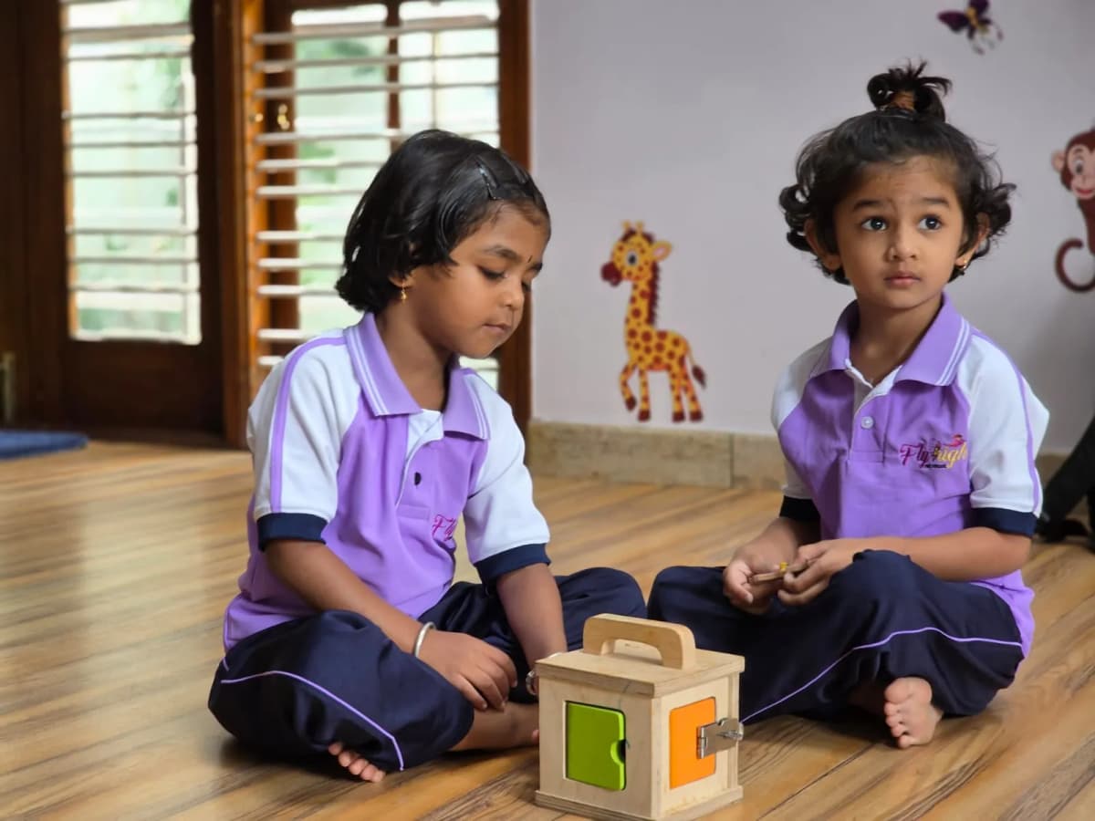 LKG classroom at FlyHigh Pre School